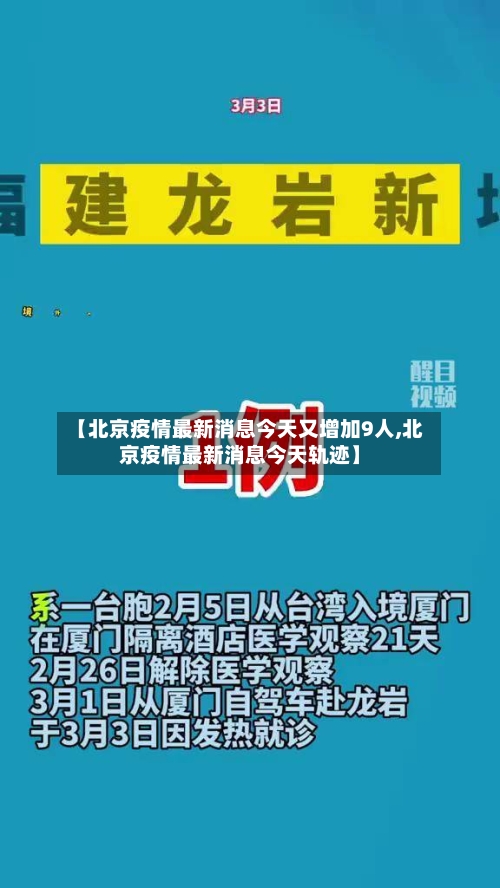 【北京疫情最新消息今天又增加9人,北京疫情最新消息今天轨迹】