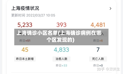 上海确诊小区名单(上海确诊病例在哪个区发现的)-第2张图片