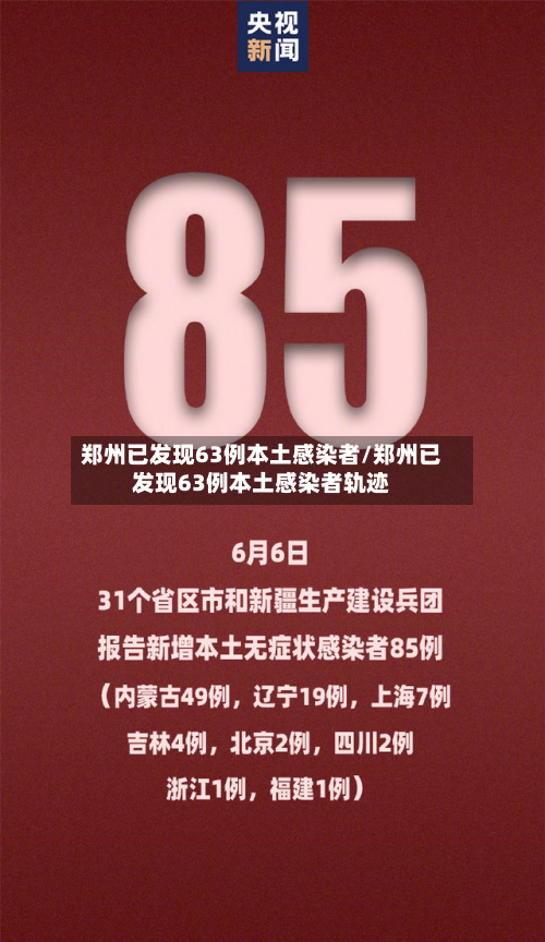郑州已发现63例本土感染者/郑州已发现63例本土感染者轨迹
