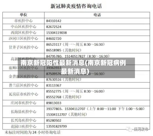 南京新冠阳性最新消息(南京新冠病例最新消息)