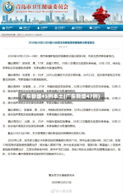 广东新增45例本土(广东新增47例)