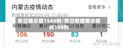 昨日确诊增1540例/昨日新增确诊病例108例