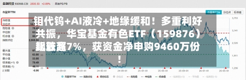 钼代钨+AI液冷+地缘缓和！多重利好共振，华宝基金有色ETF（159876）比较高飙涨超7%，获资金净申购9460万份！-第2张图片